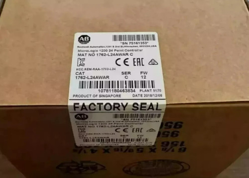 New New Factory Sealed AB 1762-L24AWAR SER C MicroLogix 1200 24 Point Controller - Product Image