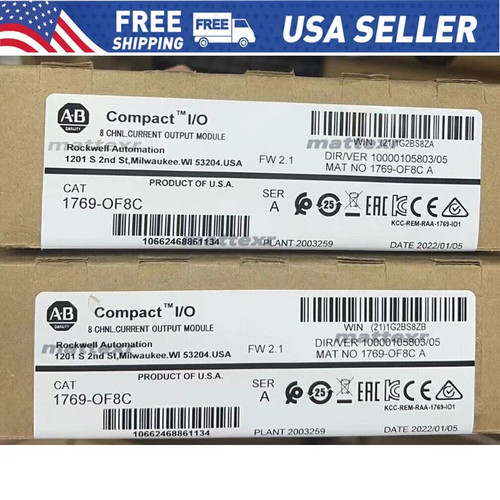 New AB 1769-OF8C A CompactLogix 8 Pt AO Current Module 1769OF8C US Free Tax Does Not Apply - Product Image