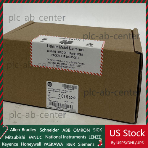 New Sealed 1762-L24AWA MicroLogix 1200 24 Pt Controller PLC 1762L24AWA US Free Tax - Product Image
