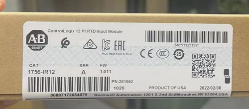 New New Sealed Allen Bradley 1756-IR12 A ControlLogix Non-Isolated RTD Input Module - Product Image