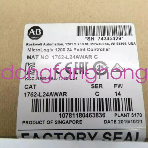 New New Factory Sealed AB 1762-L24AWAR  C MicroLogix 1200 24 Point Controller Does not Apply - Product Image