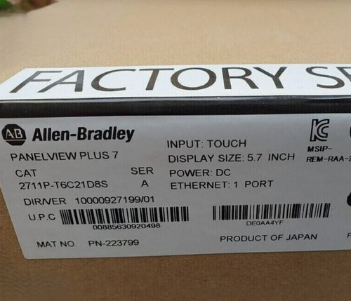 New New Sealed Allen Bradley 2711P-T6C21D8SA HMI PanelView Plus 7 Graphic Terminal - Product Image