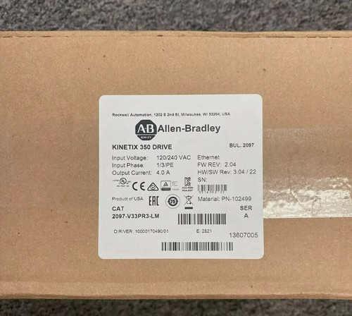New AB 2097-V33PR3-LM A Kinetex Servo Driver Allen-Bradley New Factory Sealed - Product Image