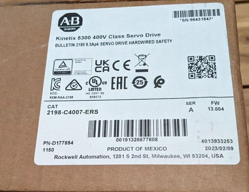 New Allen Bradley 2198-C4007-ERS Kinetix 5300 Servo Drive Brand New Free Shipping - Product Image