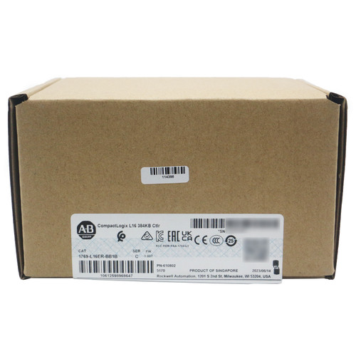 New New Allen Bradley 1769-L16ER-BB1B CompactLogix L16 384KB Controller EthernetIP. - Product Image