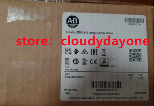 New High Quality Allen Bradley 2198-H008-ERS SER A Kinetix 5500 Servo Driver 100 - Product Image