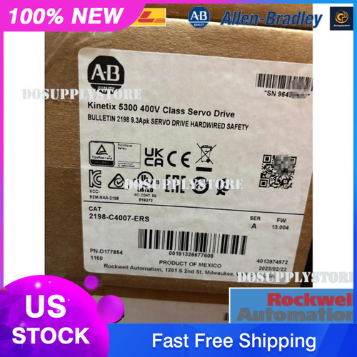 New 1PC NEW Allen-Bradley 2198-C4007-ERS 2198 C4007 ERS Fast Delivery US Free Tax Does not apply - Product Image