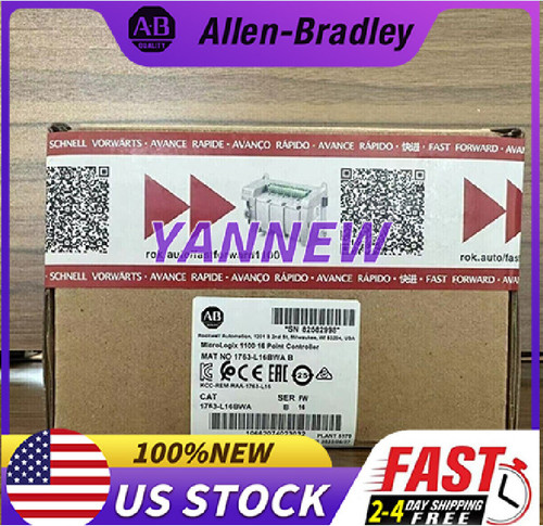 New AB 1763-L16BWA MicroLogix 1100 16 Point Controller New Sealed Free Shipping Does not Apply - Product Image