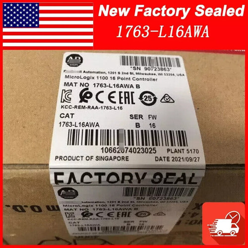 New New Factory Sealed 1763-L16AWA MicroLogix 1100 16 Point Controller 1763L16AWA Does not Apply - Product Image