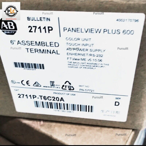 New 1 PCS NEW Allen-Bradley 2711P-T6C20A Panelview Plus 600 2711P-T6C20A NEW IN BOX - Product Image
