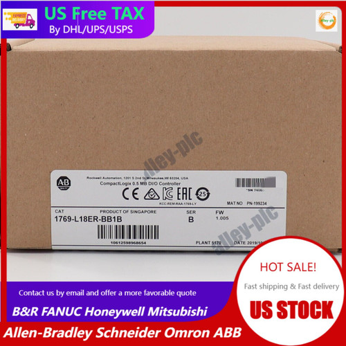 New AB 1769-L18ER-BB1B SER B CompactLogix 0.5MB DIO Controller US Free Tax - Product Image