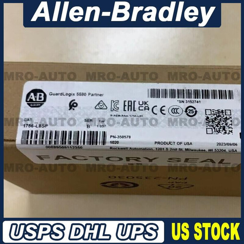 New New Sealed Allen Bradley 1756-L8SP GuardLogix 5580 L8 Safety Partner US Free Tax Does not Apply - Product Image