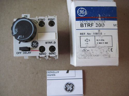 New General Electric BTRF30D Pneumatic Timer Block 0.1-30 Sec., 1NO  1NC, 108905 - Product Image