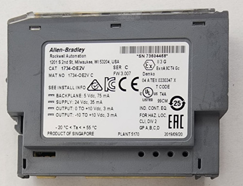 Used ALLEN-BRADLEY 1734-OE2V IO Analog Output Module - Product Image
