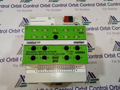 Used Merten EIB KNX 649804 Jalousieaktor Reg-K4x10 mlt HB - Product Image