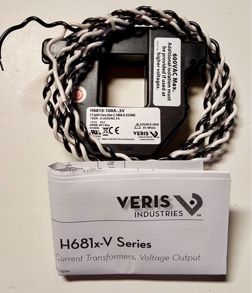 New Veris H6810-100A-.3V Split-core current Transducer - Product Image