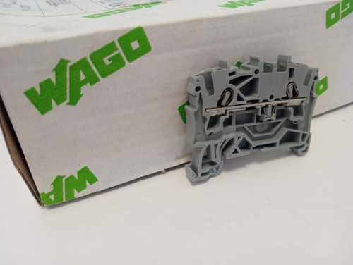 New WAGO-2002-1201 feedthrough terminal block rail mount 2-conductor 5.2 - Product Image