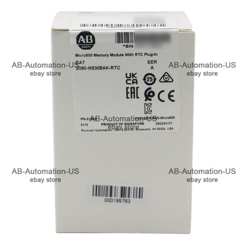 New Brand New Allen-Bradley 2080-MEMBAK-RTC Micro800 Memory Module With RTC Plug-In  - Product Image