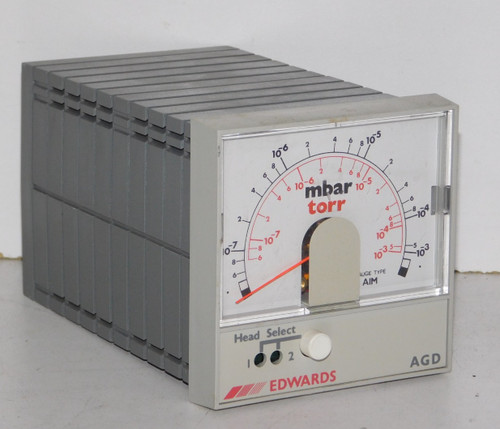 Used Edwards AGD D39567000 INV Mag No Relay Vacuum Gauge AIM Dial Display mbarr torr - Product Image