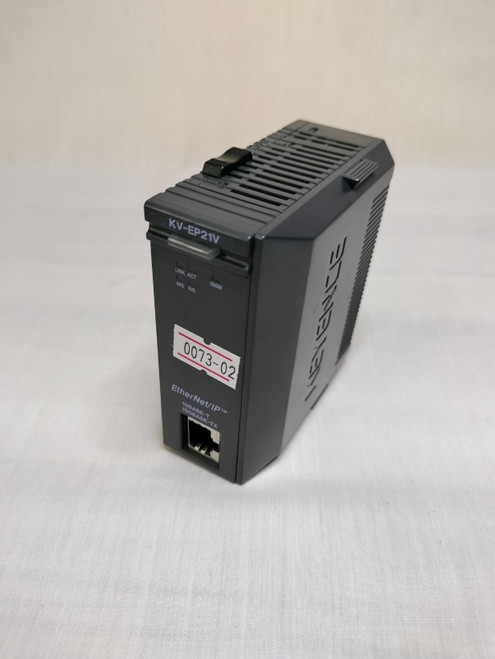 Used Keyence KV-EP21V KVEP21V EthernetIP Programmable Logic Controller w End Cap - Product Image