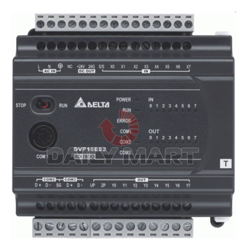 New DELTA DVP16ES200R PLC 100-240VAC 8DI 8DO Relay Output New in Box Free Ship - Product Image