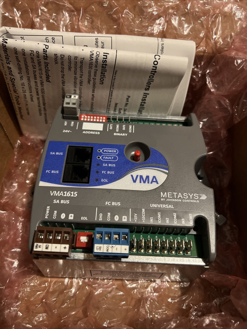 New JOHNSON CONTROLS MS-VMA1615-1 VAV Controller 3 Univ Inputs 2 Binary Outputs - Product Image