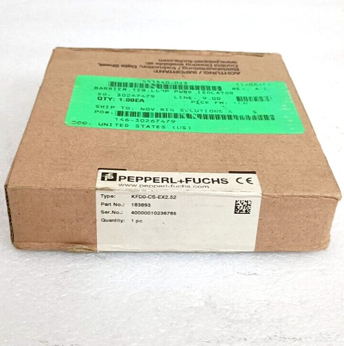 New PEPPEERLFUCHS KFD0-CS-Ex2.52 REPEATER KFD0-CS-Ex2.52, KFD0-CS-Ex2, KFD0-CS-Ex2-52, KFD0CSEx252 - Product Image