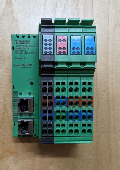 Used PHOENIX CONTACT IL EIP BK DI8 DO4 2TX-PAC 2897758 IL S3 BK DI8 DO4 2TX-PAC - Product Image