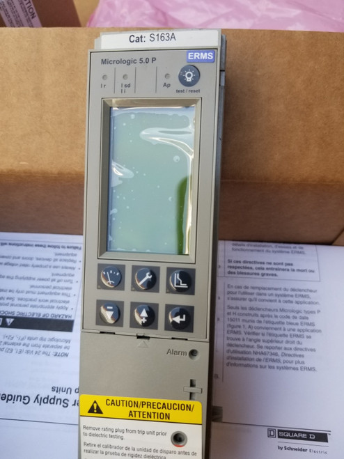 New SCHNEIDER ELECTRIC TRIP UNIT S163A ERMS MICROLOGIC 5.0P SCHNEIDER S163A , SCHNEIDER 47058 - Product Image