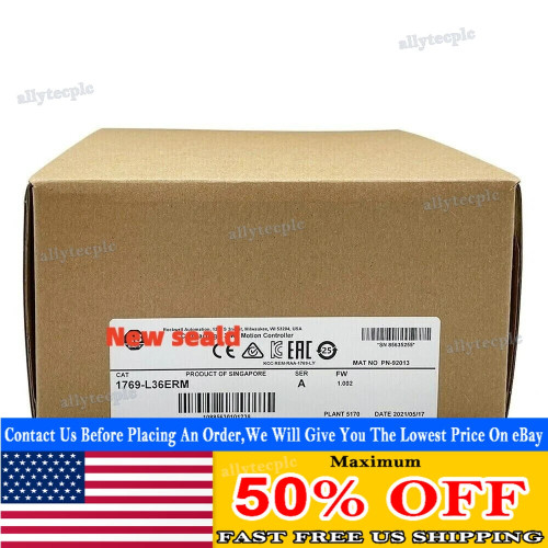 New 1769-L36ERM SER A CompactLogix 3MB Motion Controller Factory Sealed US Free Tax - Product Image
