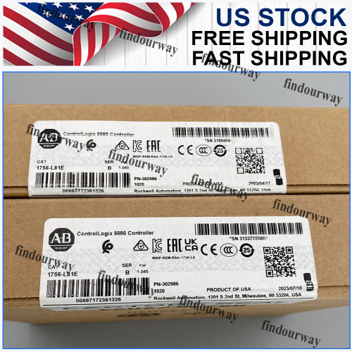 New NEW PLC 1756-L81E ControlLogix 5580 Controller Processor 1756L81E - Product Image