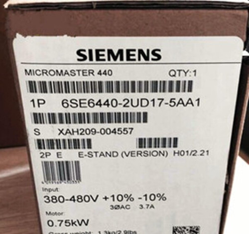 New 1PC Siemens 6SE6440-2UD17-5AA1 Inverter 0.75KW 6SE6 440-2UD17-5AA1 New In Box  - Product Image