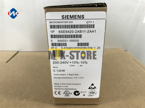 New 1PCS Unopened New Siemens 6SE6420-2AB11-2AA1 220V 0.12KW 6SE6 420-2AB11-2AA1  - Product Image