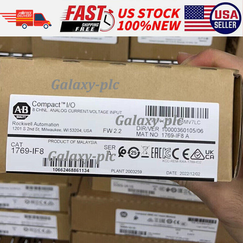 New New Factory Sealed AB 1769-IF8 CompactLogix 8 Pt Analog Input Module US Free Tax  - Product Image
