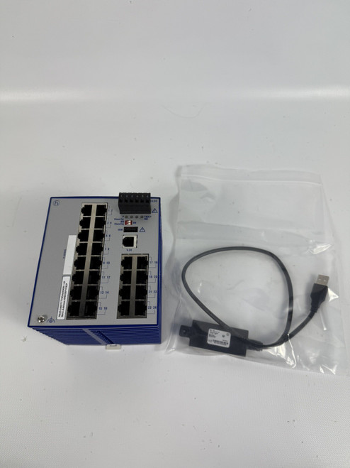 New HIRSCHMANN ETHERNET SWITCH RS20 RAIL SWITCH RS20-2400T1T1SDAEHH09.1.00 - Product Image