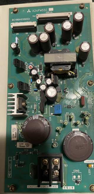 Used MITSUBISHI BC186A033G53 A24PW55C Ver A Inverter Power Supply Board  - Product Image
