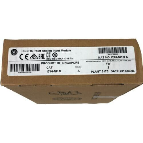 New New Sealed AB 1746-NI16I SER A SLC 500 16 Point Analog Input Module 1746-NI16I  - Product Image