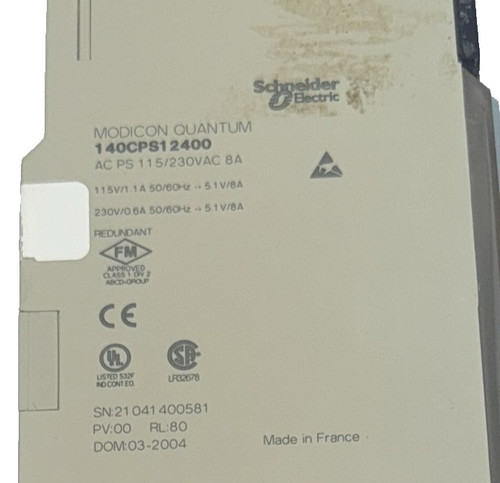 Used Schneider Electric TSX Quantum 140CPS12400 Used - Product Image