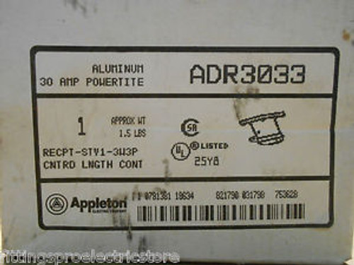 APPLETON ADR 3033 3P 3W FLIP LID RECEPTACLE