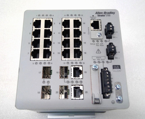 Used Allen-Bradley Stratix 5700 1783-BMS20CA Managed industrial Ethernet switch 1783-BMS20CGN - Product Image
