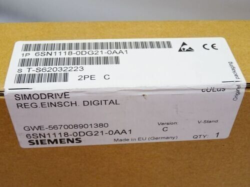 New 6SN1118-0DG21-0AA1 New SIEMENS SIMODRIVE Power Module 6SN1118-0DG21-0AA1  - Product Image