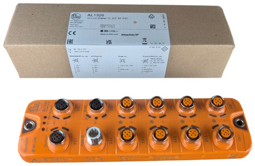 New IFM AL1326 IO-Link Master EthernetIP 8-Port M12 IP67 Industrial Module - Product Image