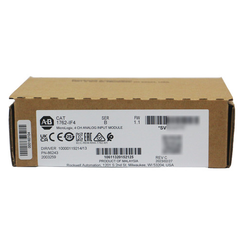 New 100 New Allen-Bradley 1762-IF4 B Micrologix 4 Point Analog Input Module by UPS - Product Image
