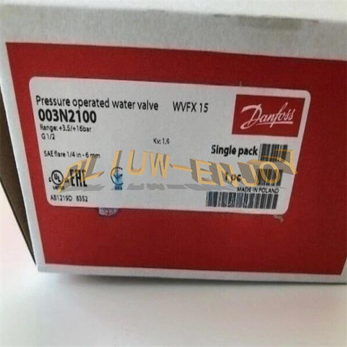 New ONE Danfoss 003N2100 Pressure operated water valve NEW  - Product Image