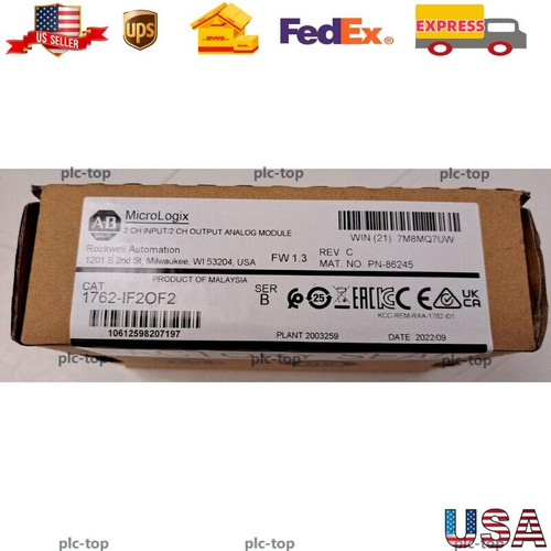 New New 1762-IF2OF2 Allen Bradley Analog IO Module 1762-IF20F2 AB US - Product Image