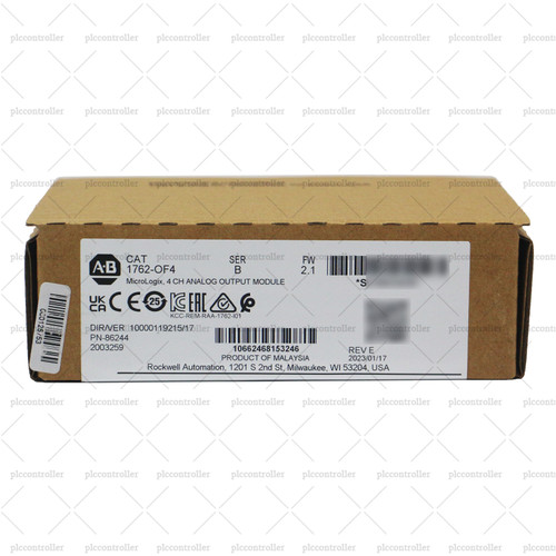 New New 1762-OF4 Allen Bradley MicroLogix 1200 System 4 Channel Analog Output Module 1762OF4 - Product Image
