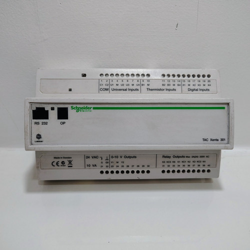 Used SCHNEIDER ELECTRIC TAC XENTA 301 301NP 0-073-0009-2 HVAC ZONE CONTROLLER TAC XENTA 301 (301/N/P) 0-073-0009-2, 007300...