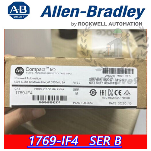 New New Factory Sealed AB 1769-IF4 SER B CompactLogix 4-Ch Input Module  - Product Image