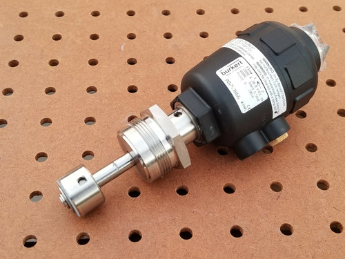 Used BURKERT 2000 A 20.0 PTFE VA PILOT 4- 10bar VALVE STAINLESS 1.14 00253866 - Product Image