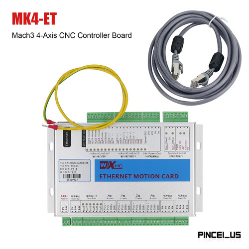 New MK4-ET Mach3 4-Axis CNC Controller Board Ethernet Motion Card Ethernet Port  - Product Image